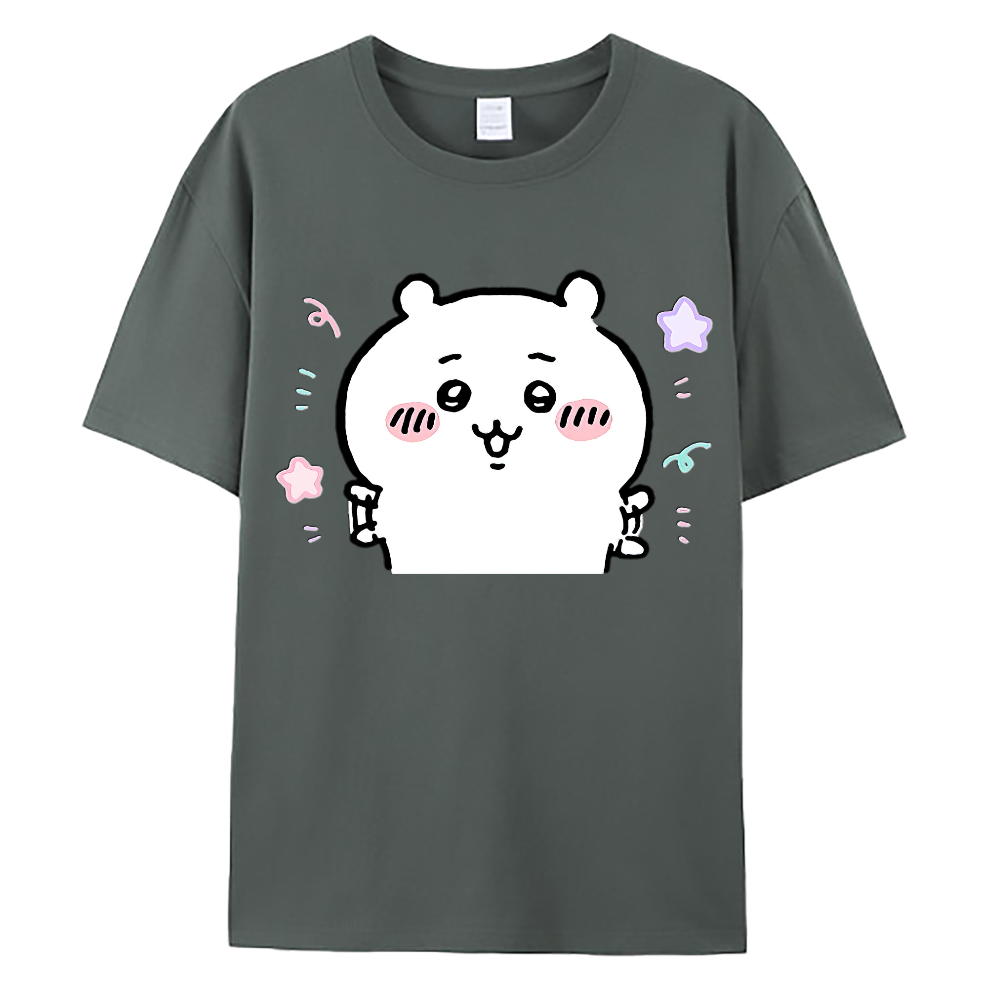 （画像用） ちいかわ ちいかわ Chii-kawa chiikawa 綿100％ メンズ半袖Tシャツ｜肌触りやわらか＆通気性